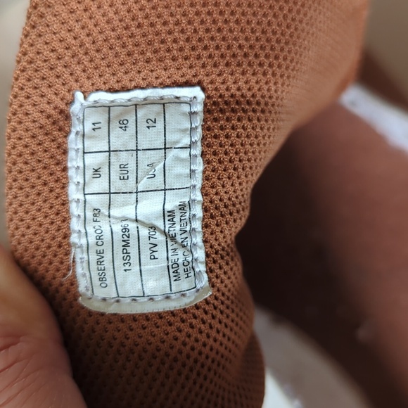 Lacoste brown leather sneakers with croc detail Sz 12 - Picture 9 of 16